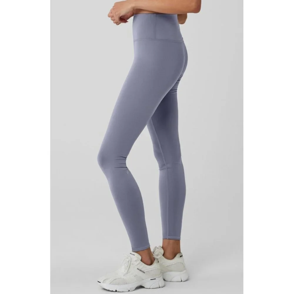 Alo High-Waist Airlift Leggings Fog Hi-Rise Waisted Tights Full-Length Skinny S